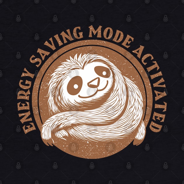 Energy Saving Mode Activated, sloth by anderleao